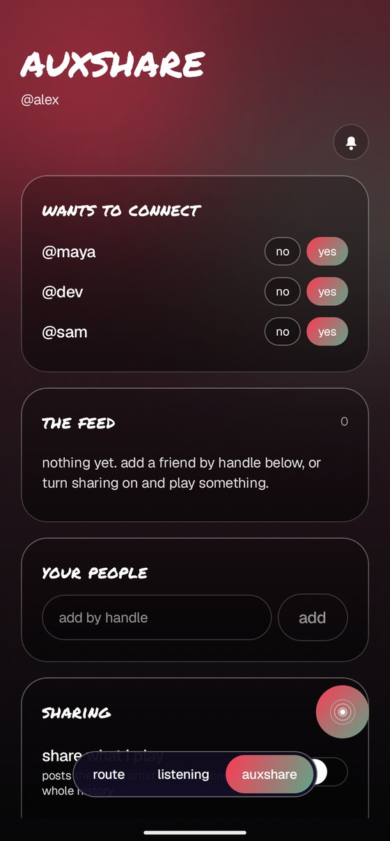 three pending friend requests with no and yes buttons