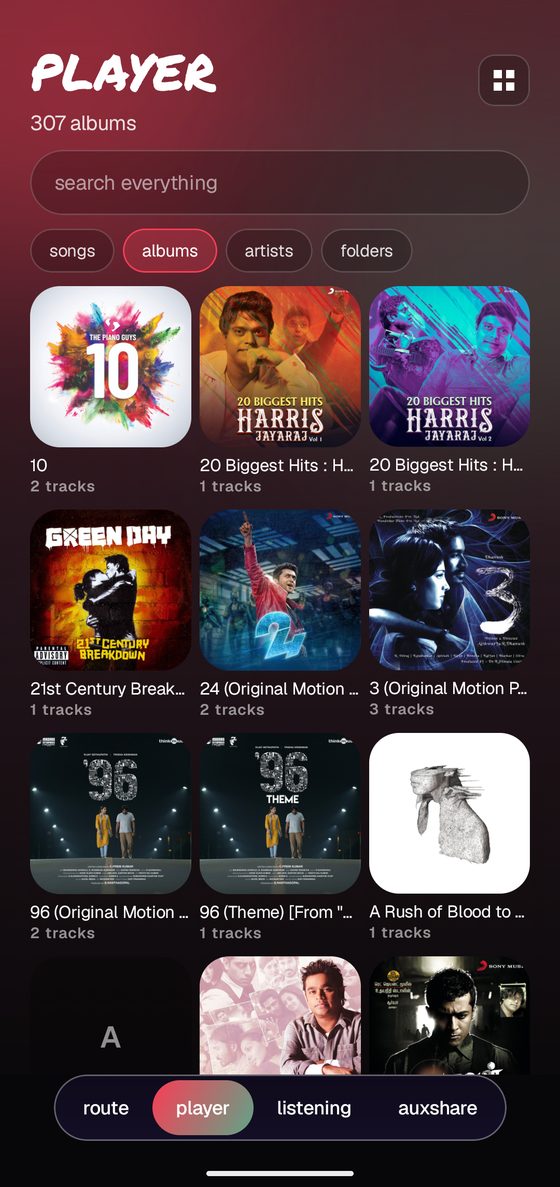 albums shown as a grid of covers
